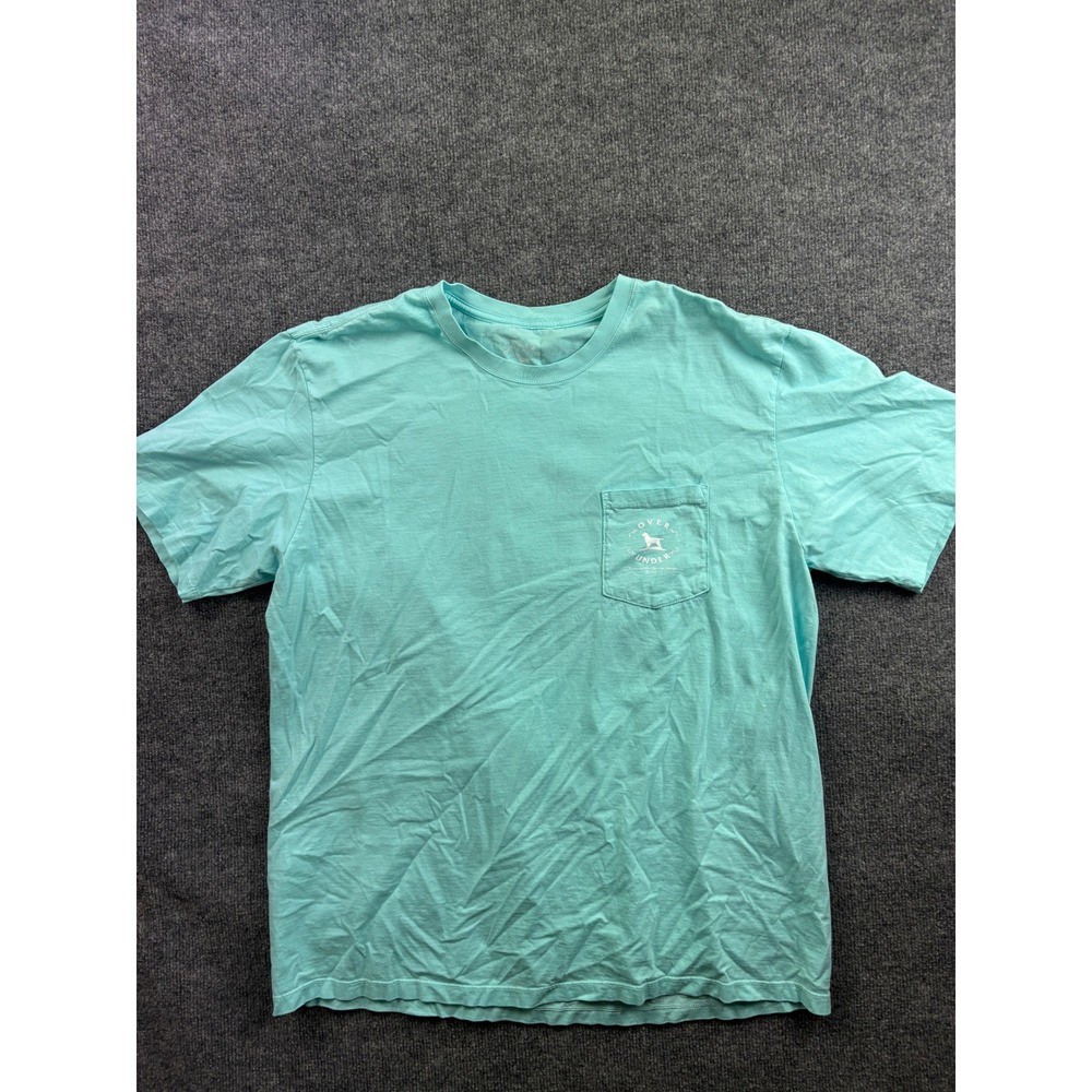 Over Under Dog Days Pocket T-Shirt Mens XL Green Short Sleeve Organic Cotton